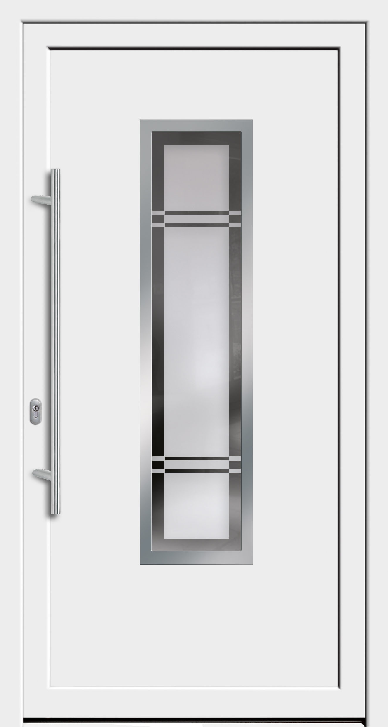 Haustür-Modell DF 5115-70 mit schmalem Glasausschnitt