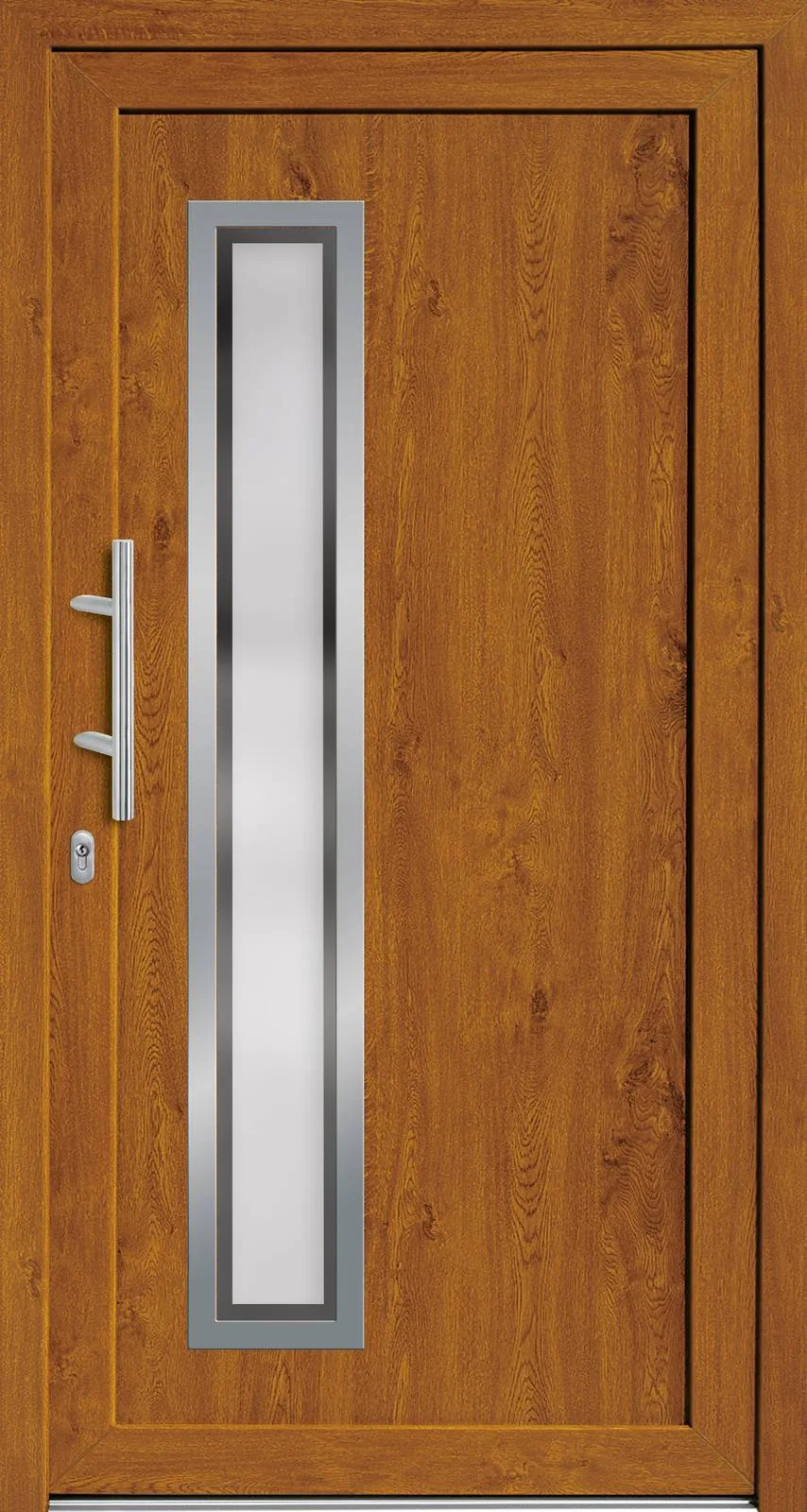Haustür-Modell DF 5178-70 in Golden Oak mit Ornamentglas