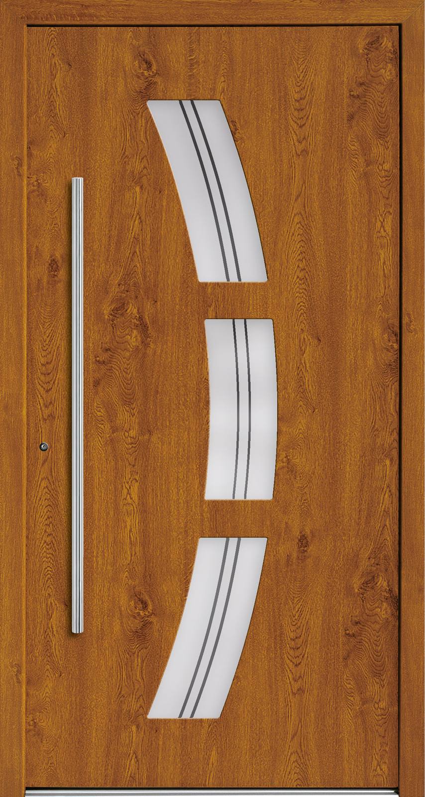 Haustür-Modell DF 7748-50 mit Aufsatzfüllung in Golden Oak