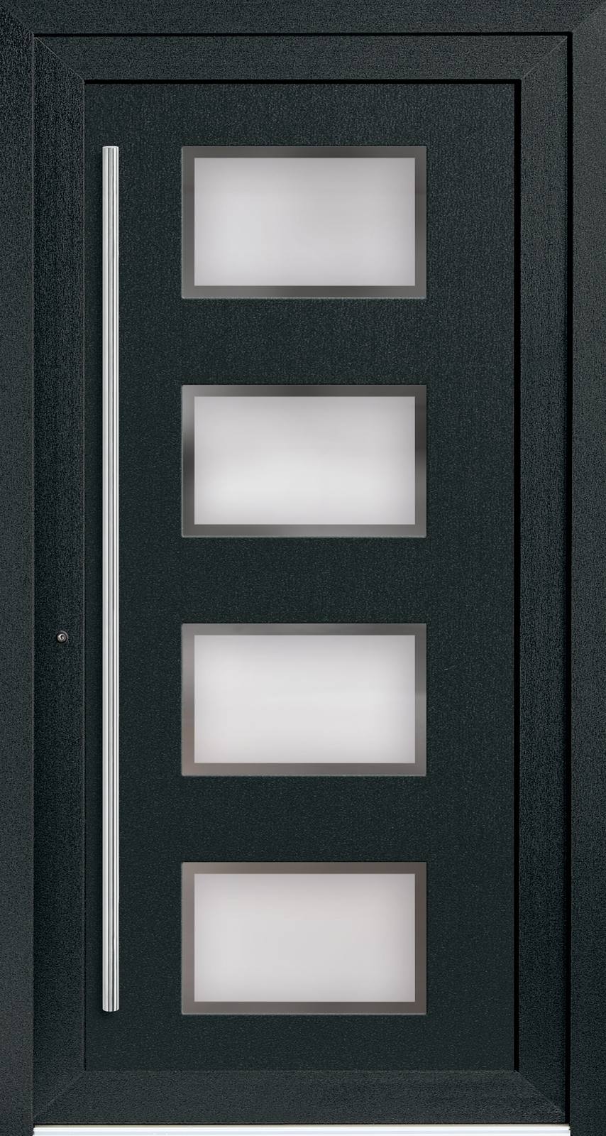 Haustür-Modell DF 7750-50 in Anthrazitgrau mit Ornamentglas